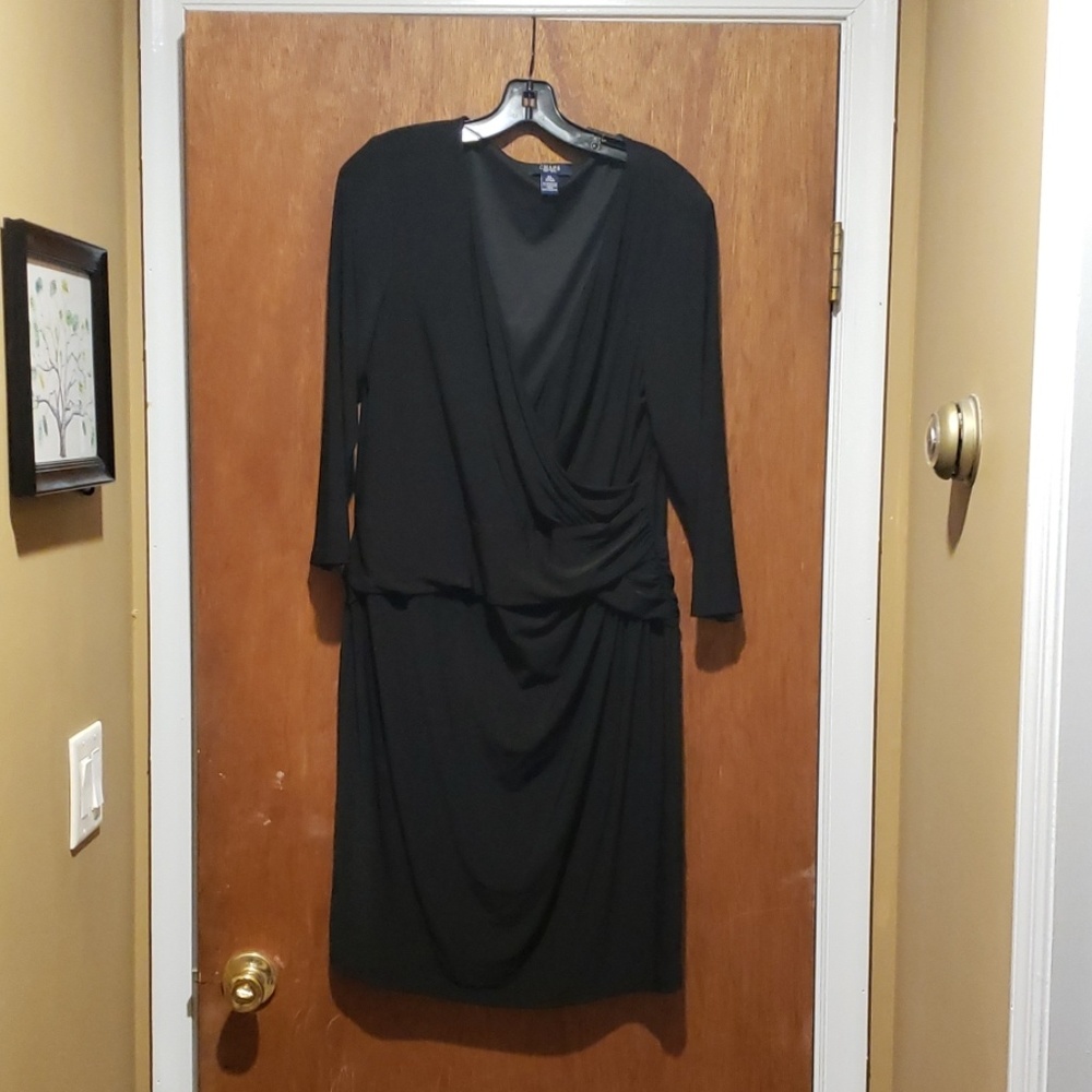 Chaps Black Dress